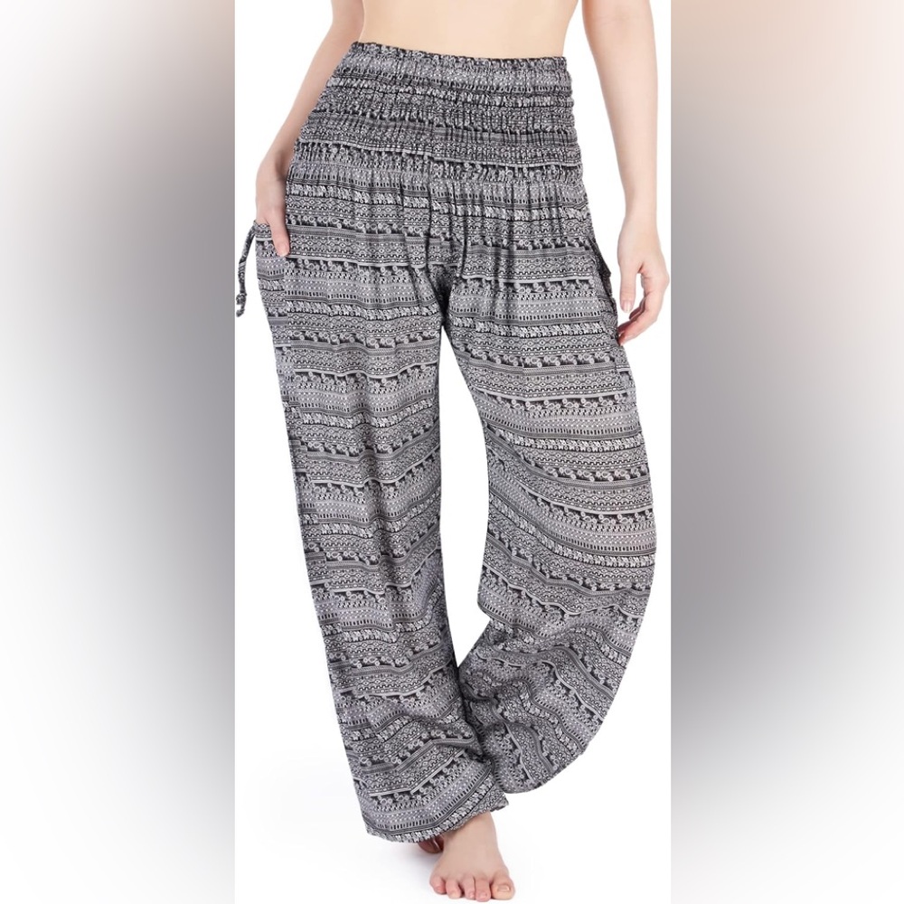 Lannaclothesdesign Harem High Waisted Bohemian Yoga Pants With Pockets